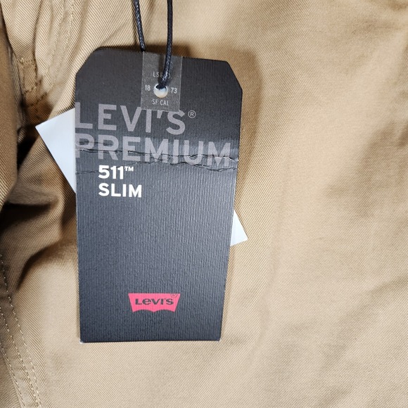 Levi's 511 Slim Fit Jeans Men's 28X30 Beige Harvest Gold‎ Flex Pants Performance - Picture 5 of 16